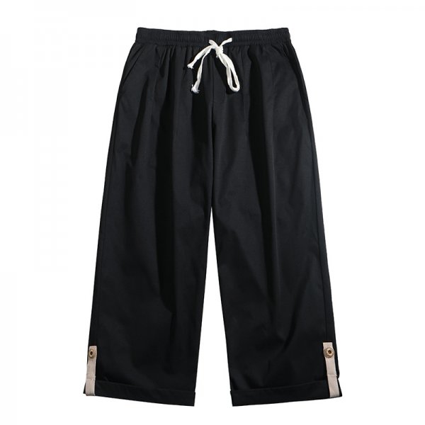 Solid Color Versatile Drape Trousers Hip Hop Loose