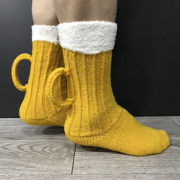 European And American Beer Socks Color Matching Home Floor Socks Thermal Middle Tube